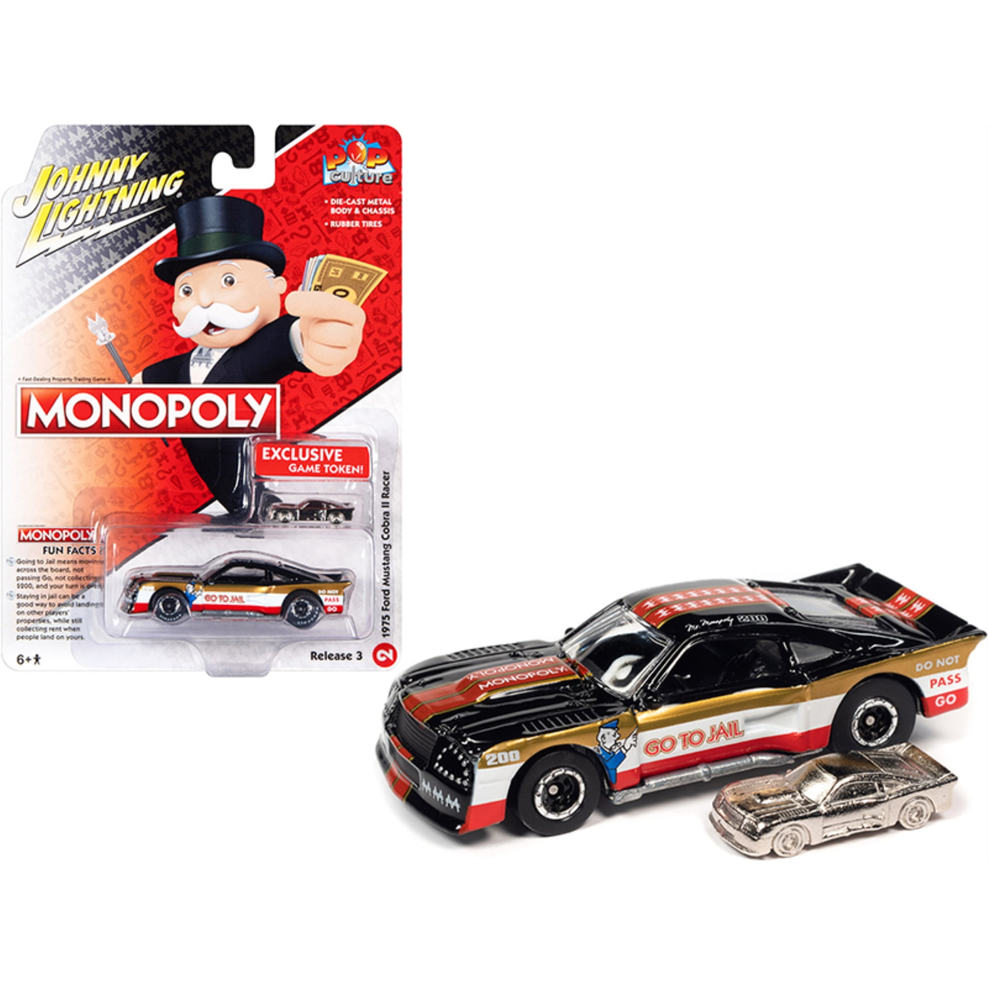 1975 Ford Mustang II Cobra II ミニカー Johnny Lightning Pop Culture Monopoly 1975 Ford Mustang