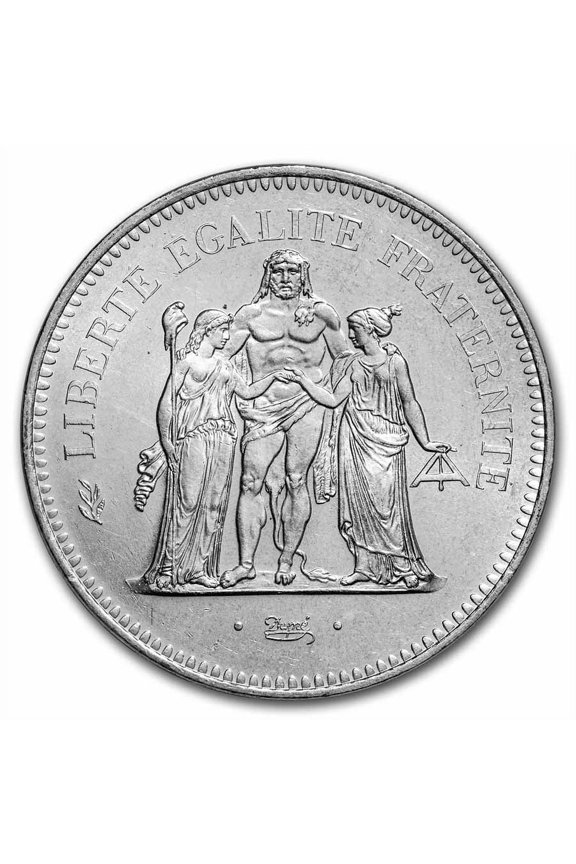 1975 France Silver 50 Francs Hercules BU