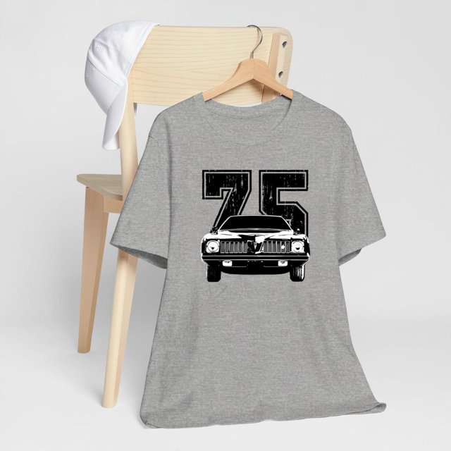 1975 Grand Am Front View Silhouette Classic Muscle Car Enthusiast Cool