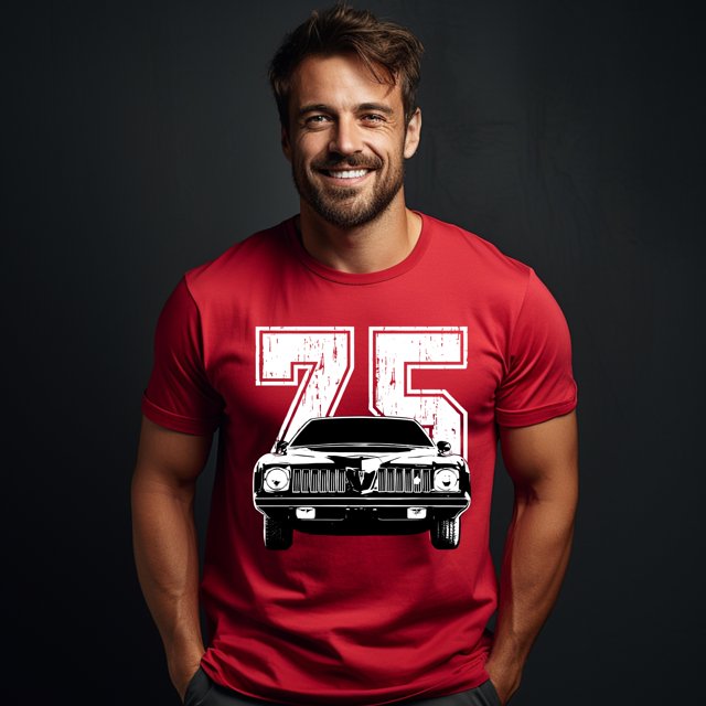 1975 Grand Am Front View Silhouette Classic Muscle Car Enthusiast Cool