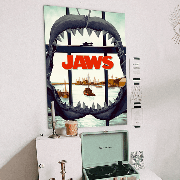 1975 Jaws Movie Poster Martin Brody Quint Retro Style - Size 24''x36'' - Postora