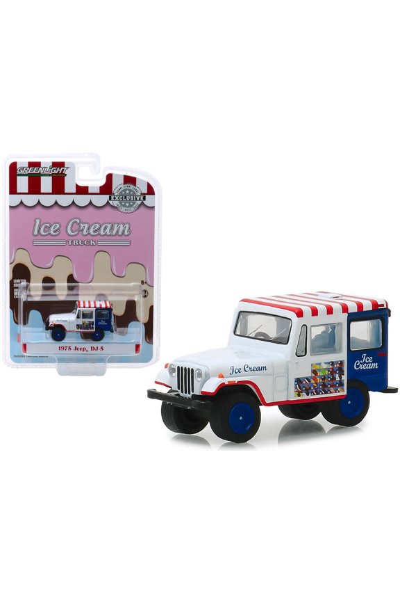 1975 Jeep DJ-5 Ice Cream Truck "Hobby Exclusive" 1/64 Diecast Model Car by Greenlight