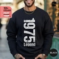 thumbnail image 1 of 1975 Legend Birthday Sweatshirt, 50th Retro Vintage Sweater, Fifties Birthday Men or Women, Classic 1975 Fifty Hoodie, Grungy Style TSHIRT All Size S-5XL, 1 of 5