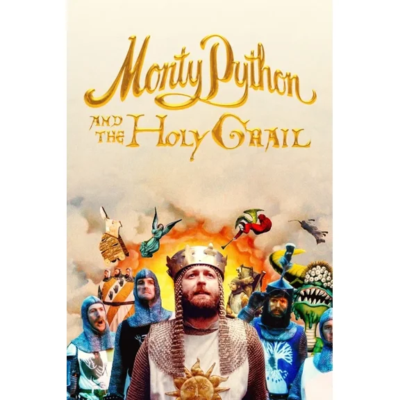1975 Monty Python And The Holy Grail Movie Poster King Arthur Knight UNFRAMED PAPER POSTER