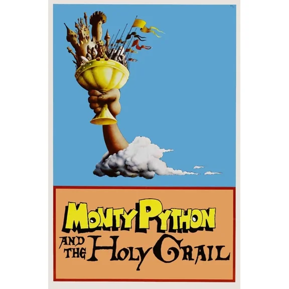 1975 Monty Python And The Holy Grail Movie Poster King Arthur Knight UNFRAMED PAPER POSTER