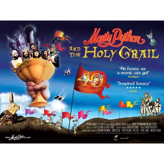 1975 Monty Python And The Holy Grail Movie Poster Print King Arthur UNFRAMED PAPER POSTER