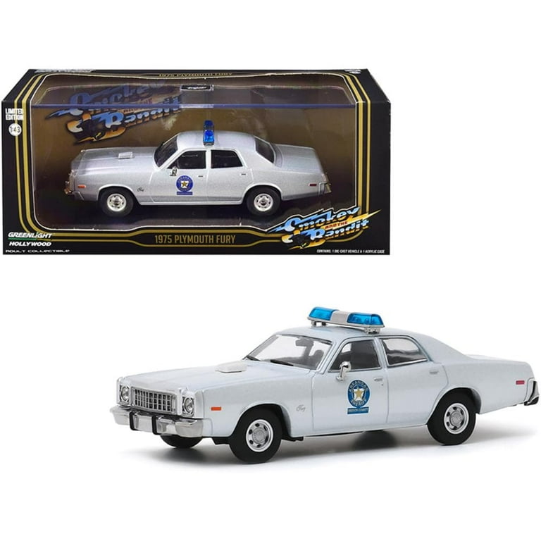 グリーンライト　1977 PLYMOUTH FURY 警察車両 1/43 Greenlight 86581 1975 Plymouth Fury Silver Arkansas Sheriff