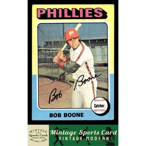 1975 Topps Mini Bob Boone #351 Philadelphia Phillies Baseball Card