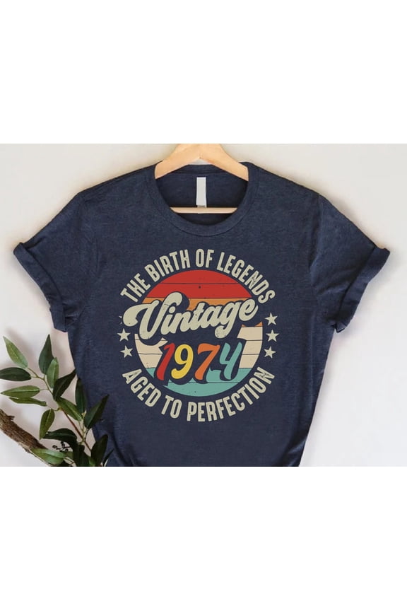 1975 Vintage Birthday Shirt,50Th Birthday Tshirt,50Thbirthday Men, The Birth Of Legends Vintage 1975 Tee, Birthday Gift Dad Grandpa TSHIRT All Size S-5XL