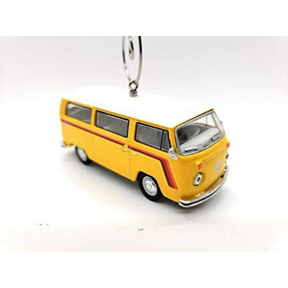 1975 Volkswagen VW Type 2 Van Bus Custom Christmas Ornament 1:64 Diecast Yellow