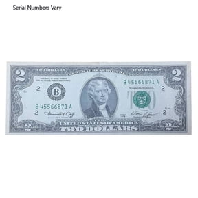 1976 $2 Federal Reserve Note Currency Note AU/CU