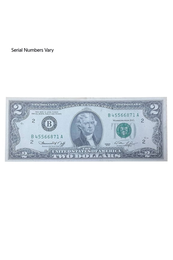 1976 $2 Federal Reserve Note Currency Note AU/CU