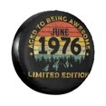 1976 44 Years Old Born In 1976 Spare Tire Cover Case Bag for Gift Car