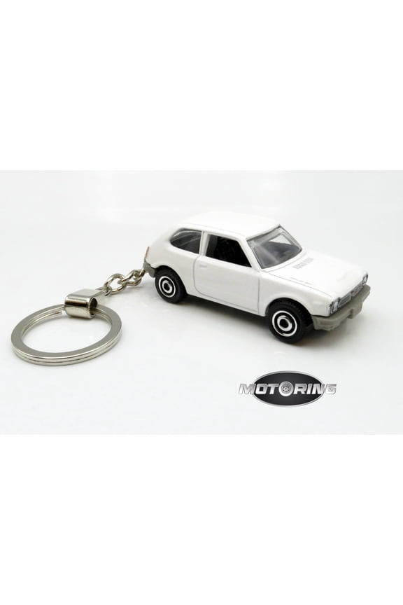 1976 '76 Honda CVCC White Car Rare Novelty Keychain 1:64 Diecast