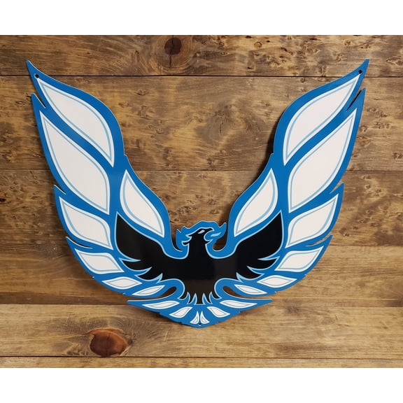 1976-81 Pontiac Firebird Trans Am Emblem Steel Sign - Blue
