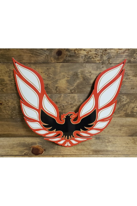 1976-81 Pontiac Firebird Trans Am Emblem Steel Sign - Red