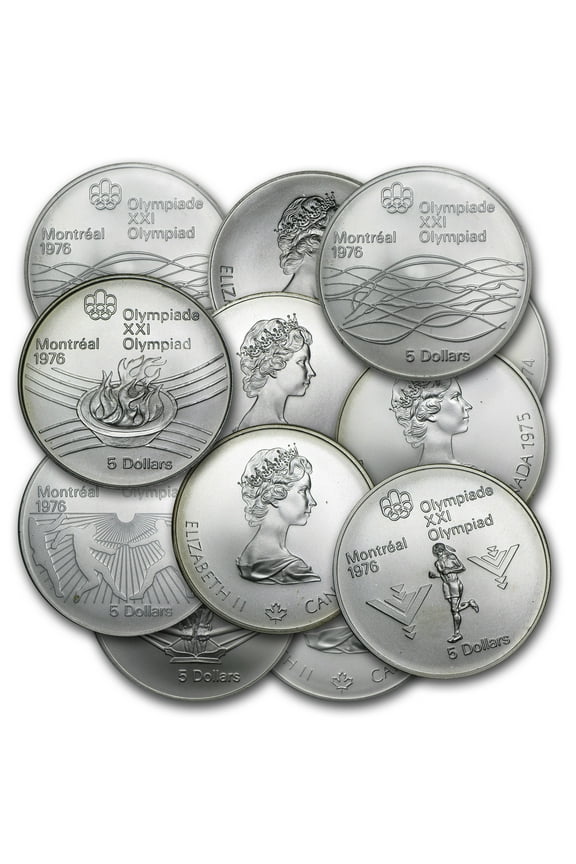 1976 Canada $5 Olympic Silver Coin BU/Proof (ASW .7227 oz)