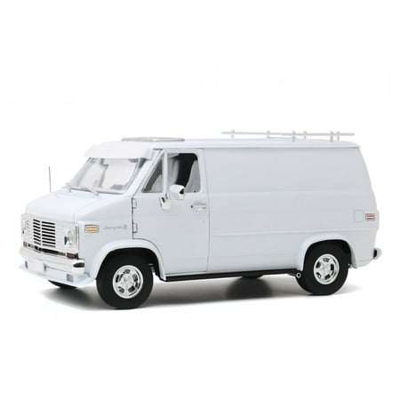 1976 Chevy G-Series Van, White - Greenlight HWY18023 - 1/18 Scale Diecast Model Car