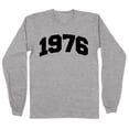 thumbnail image 1 of 1976 College Style Long Sleeve Shirt Unisex 2X-Large Grey, 1 of 5