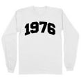 thumbnail image 1 of 1976 College Style Long Sleeve Shirt Unisex 5X-Large White, 1 of 5