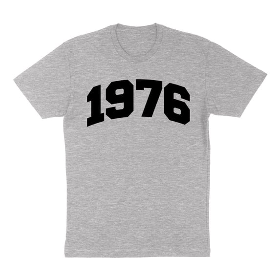 1976 College Style Shirt Unisex Small Grey