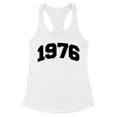 thumbnail image 1 of 1976 College Style Tank Top Fitted Racerback Women's Large White, 1 of 5