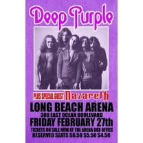1976 DEEP PURPLE NAZARETH CONCERT POSTER WALL ART RE- PRINT ES 11 x 17 Inch Poster