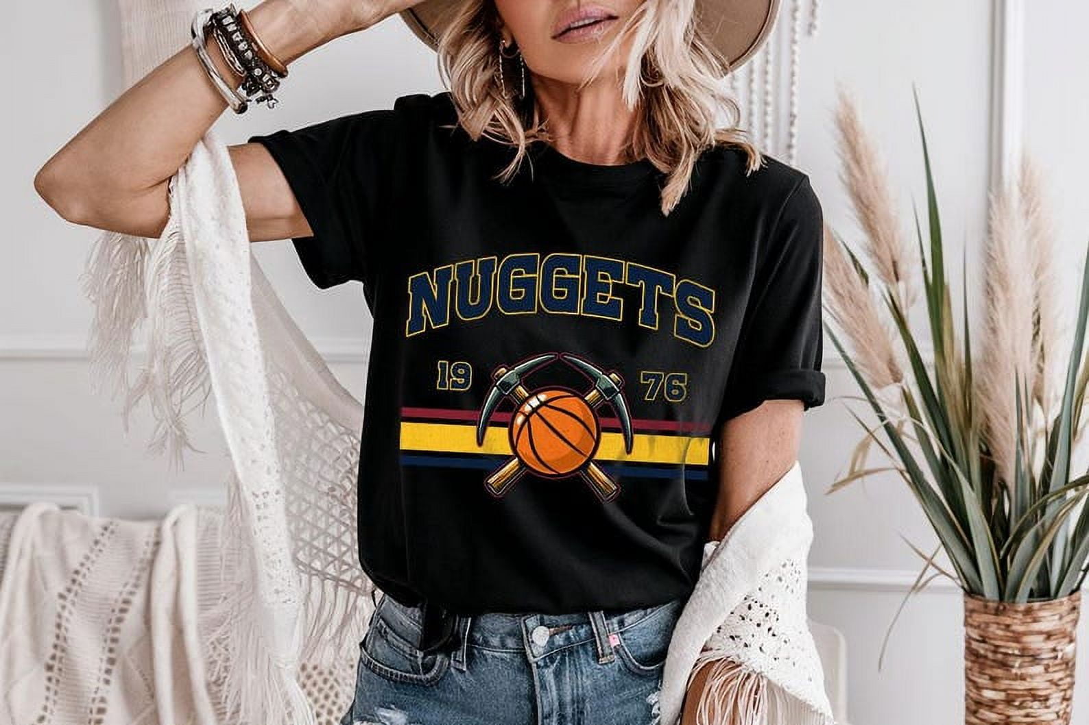 1976 Denver Basketball Shirt EST 1976 Denver Basketball Mascot Tshirt