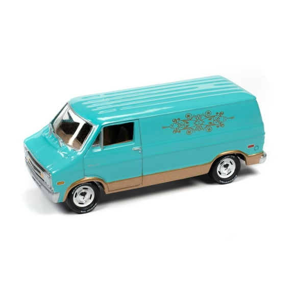 1976 Dodge Tradesman Van, Mint Green - Johnny Lightning JLSP167/24B - 1/64 scale Diecast Model Toy Car