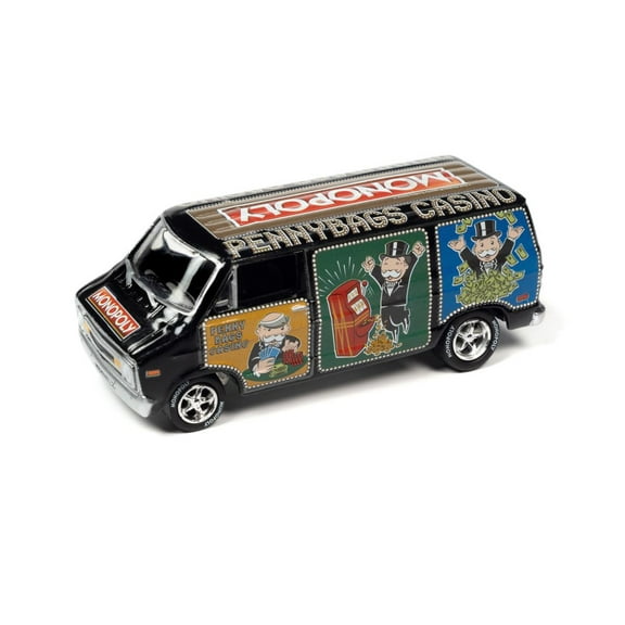 1976 Dodge Van w/ Token, Monopoly - Johnny Lightning JLSP272/24 - 1/64 Scale Diecast Car