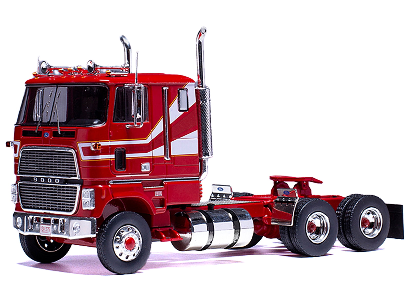 1976 Ford CL 9000 Truck Tractor Red with White Stripes 1/43