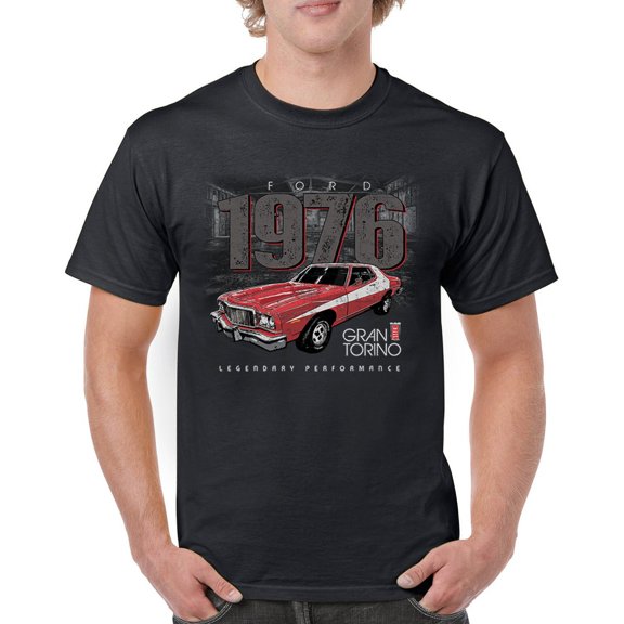1976 Ford Gran Torino Crest T-shirt Officially Licensed Classic American Mustang Performance F150 Pickup Men's Tee