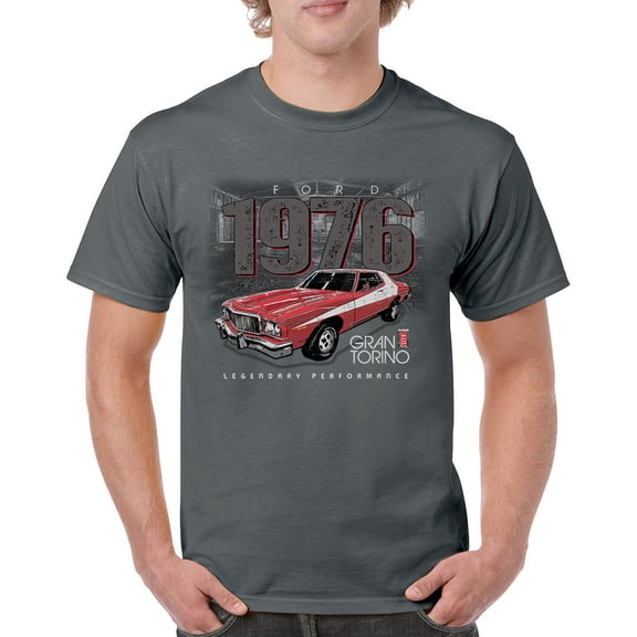 1976 Ford Gran Torino Crest T-shirt Officially Licensed Classic American Mustang Performance F150 Pickup Men's Tee