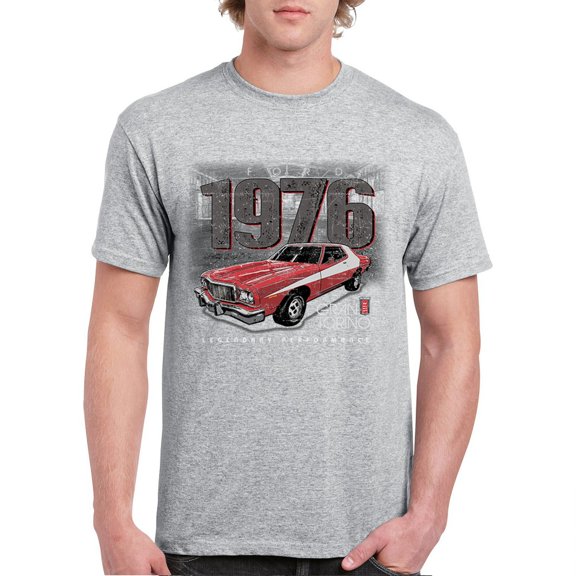 1976 Ford Gran Torino Crest T-shirt Officially Licensed Classic American Mustang Performance F150 Pickup Men's Tee