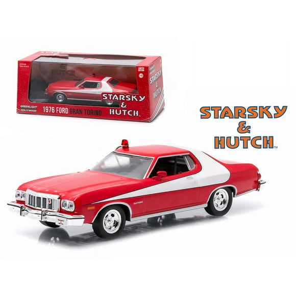 1976 Ford Gran Torino - Iconic Red & White 'Starsky and Hutch' Diecast Model Car (1/43 Scale) by Greenlight