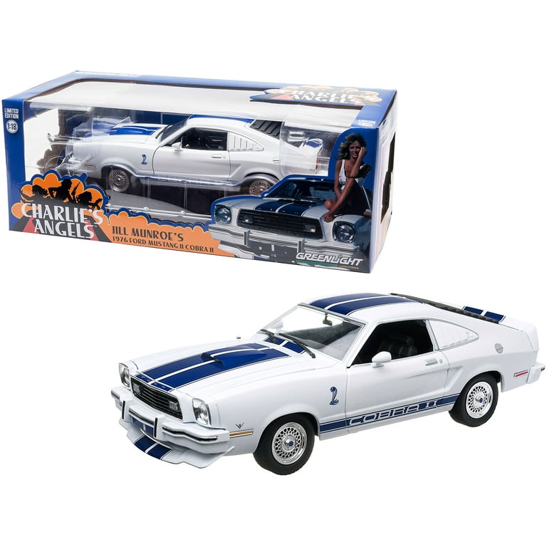 1976 Ford Mustang II Cobra II White w/Blue Racing Stripes