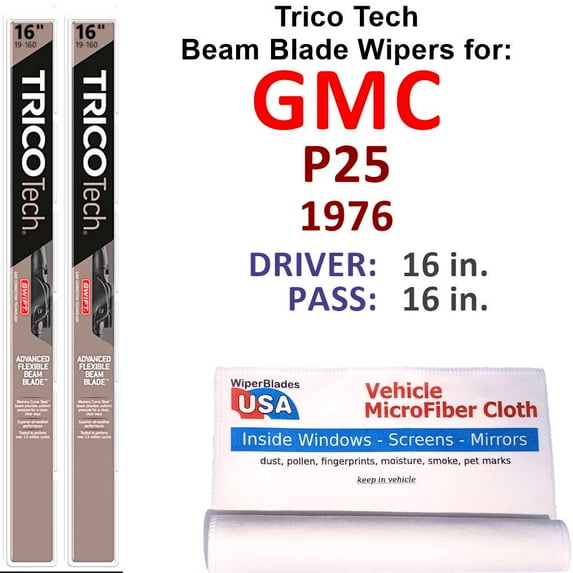1976 GMC P25 Beam Blade Wipers (Set of 2)