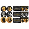 thumbnail image 1 of 1976 Genuine Bicentennial Quarters 2-Sided BLACK RUTHENIUM Set of 3 ALL Versions, 1 of 1