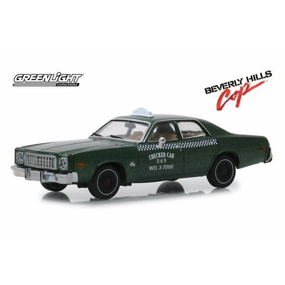 1976 Plymouth Fury Taxi Checker Cab, Beverly Hills Cop - Beverly Hills Coplight 86566 - 1/43 scale Diecast Model Toy Car