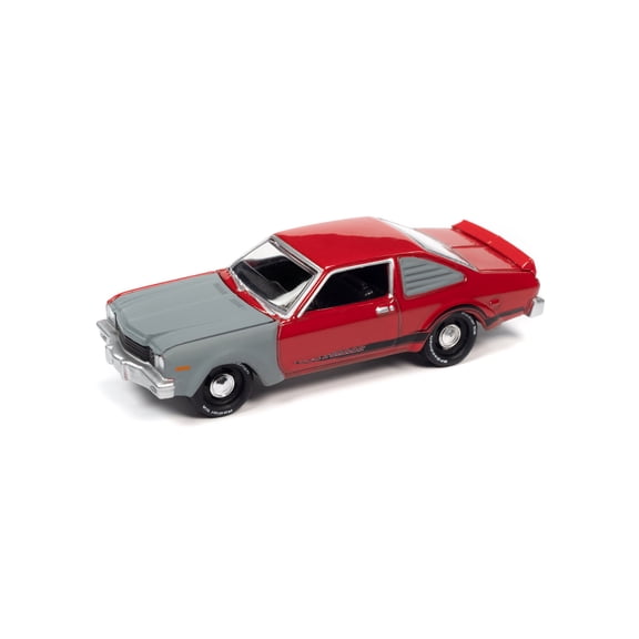 1976 Plymouth Road Runner, Bright Red w/Primer Gray - Johnny Lightning JLSF023/48B - 1/64 Scale Diecast Model Car