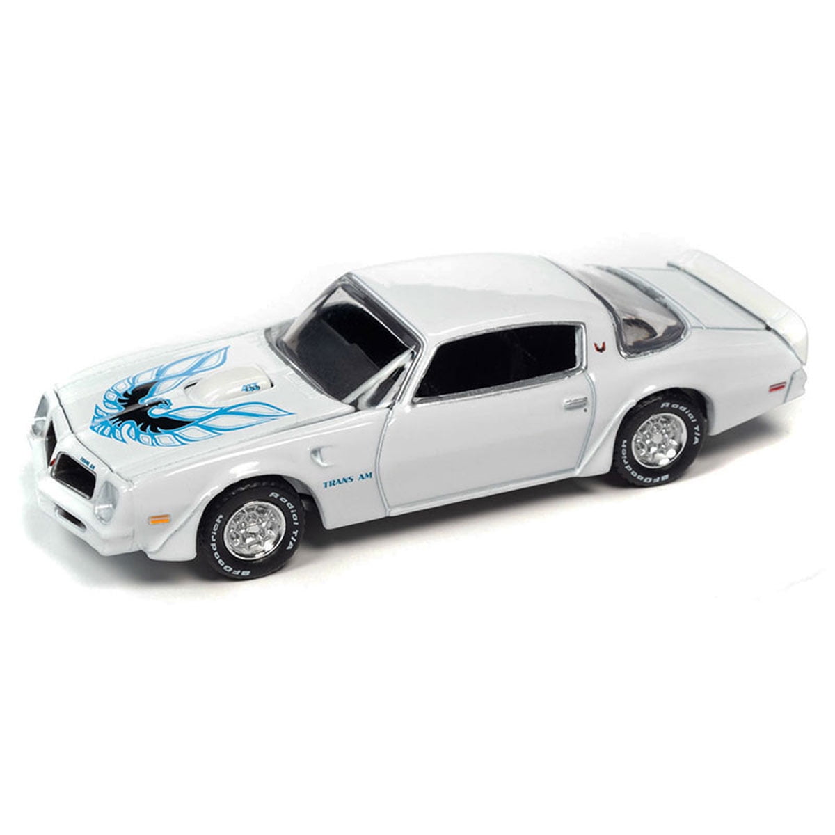 1976 Pontiac Firebird T/A-Cameo White w/Blue & Black Bird Hood Graphic&nbsp;