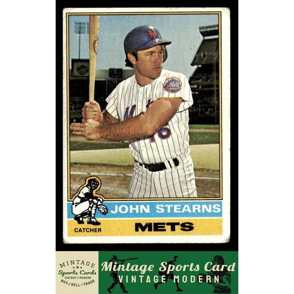 1976 Topps John Stearns #633 RC Rookie Baseball Card New York Mets New York Mets MLB Baseball Trading Card