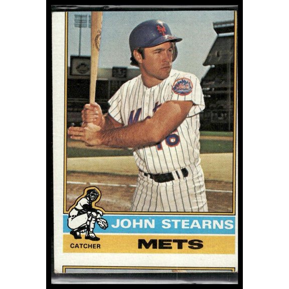 Poor Condition 1976 Topps John Stearns #633 RC New York Mets Baseball Card