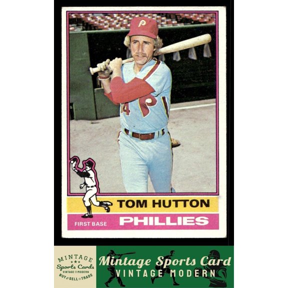 1976 Topps Tom Hutton #91 Philadelphia Phillies Baseball Card