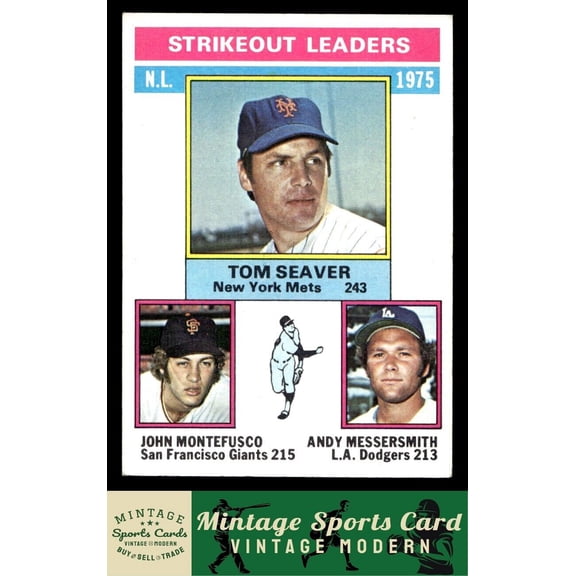1976 Topps Tom Seaver / John Montefusco / Andy Messersmith #203