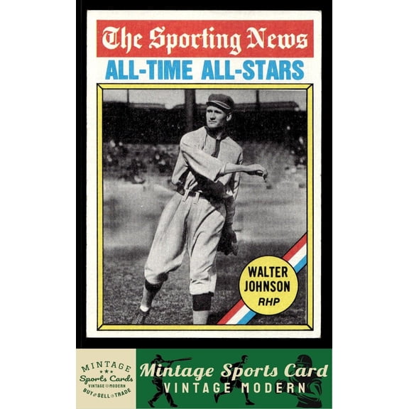 1976 Topps #349 Walter Johnson ATG VGEX Washington Senators Baseball Card