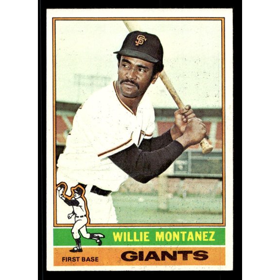 1976 Topps Willie Montanez #181 San Francisco Giants Baseball Card EX/EX+