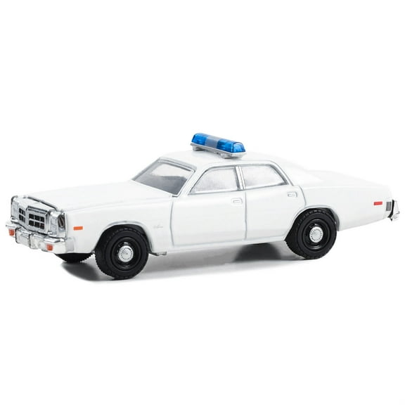 1977-78 Dodge Monaco Police Pursuit White with Light Bar "Hot Pursuit - Hobby Exclusive" 1/64 Diecast Model Car by Greenlight