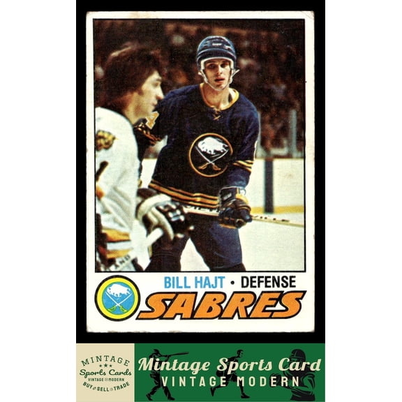 1977-78 Topps Bill Hajt #27 Buffalo Sabres NHL Hockey Trading Card