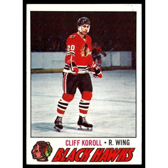 1977-78 Topps Hockey Card Cliff Koroll Chicago Blackhawks #146 EX